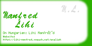 manfred lihi business card